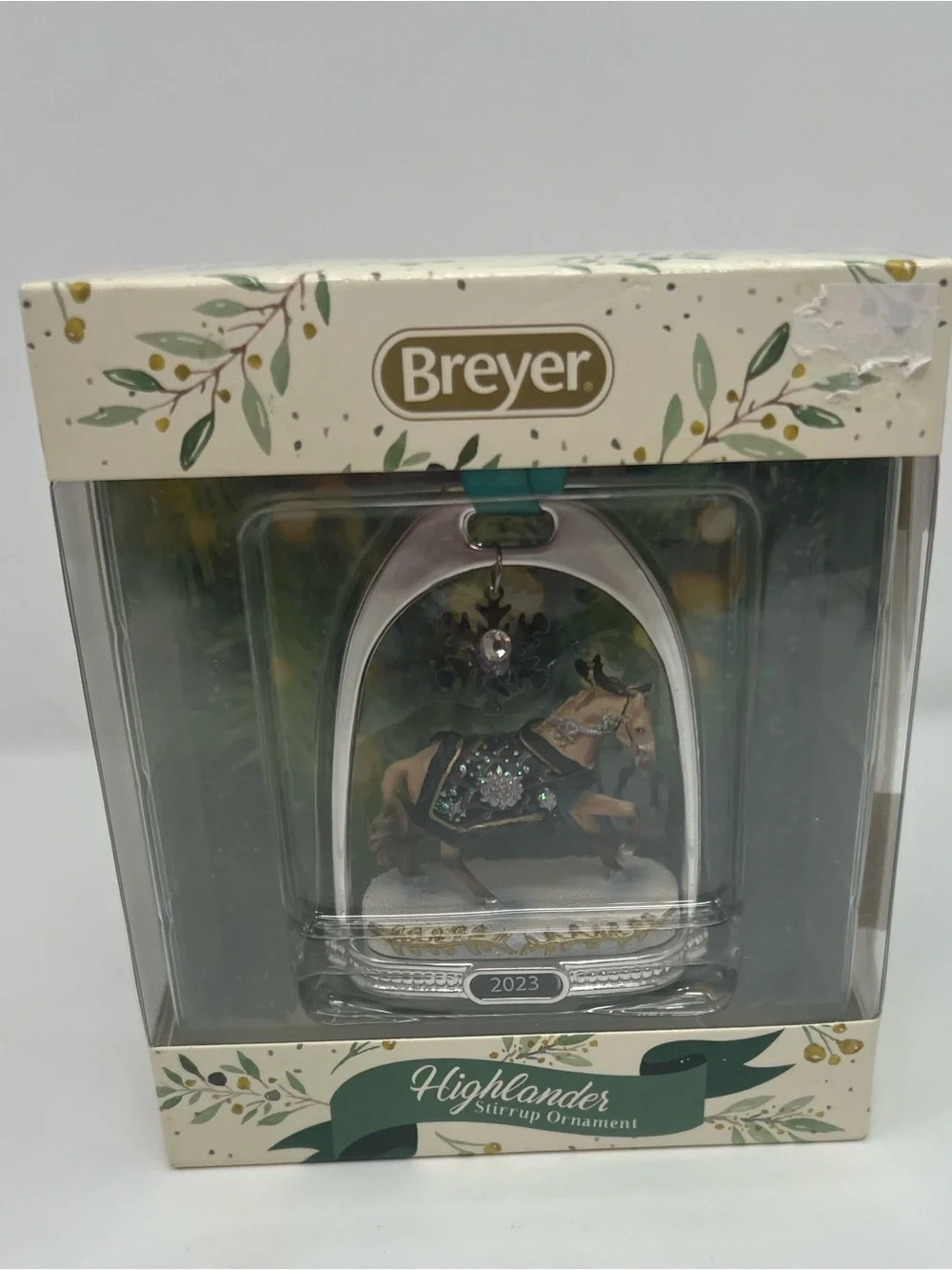 Breyer 2023 Highlander Stirrup Ornament Horse Christmas Holiday Line 24th